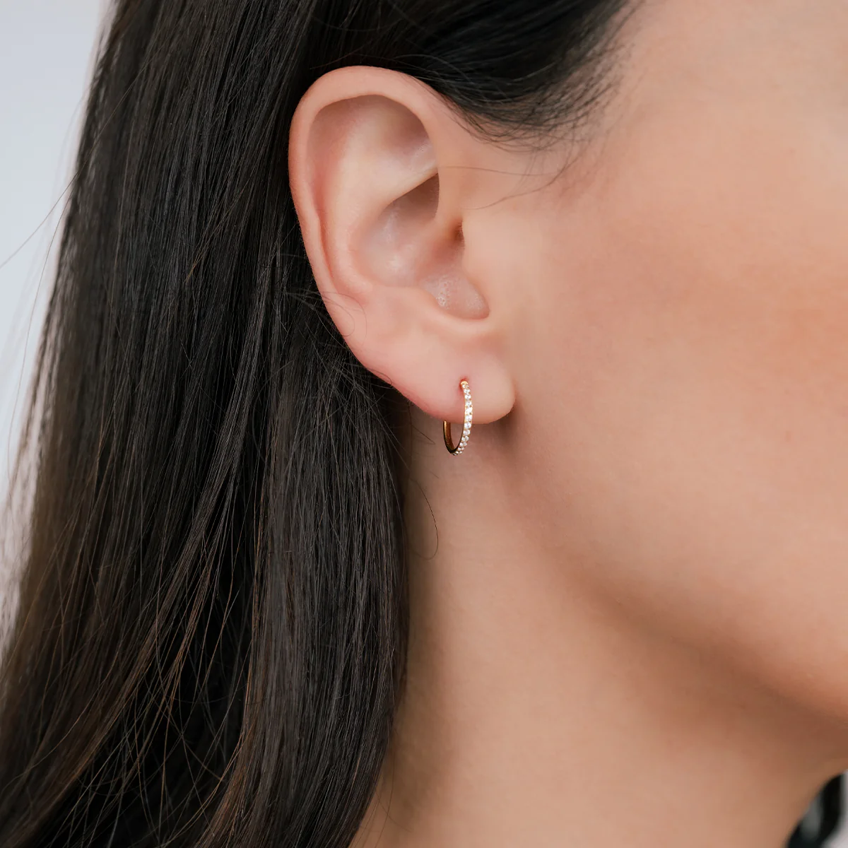 Eternity Crystal Cartilage Hoop Earrings | 16g