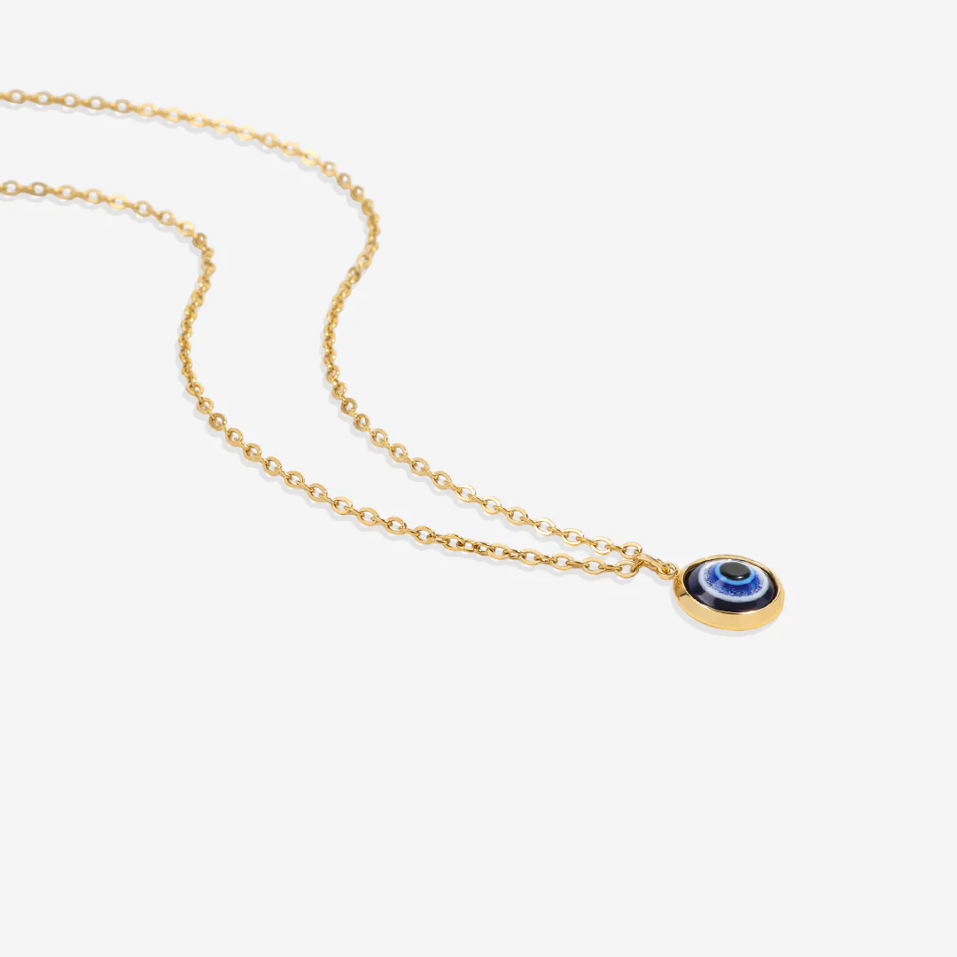 Dainty Boho Evil Eye Charm Necklace