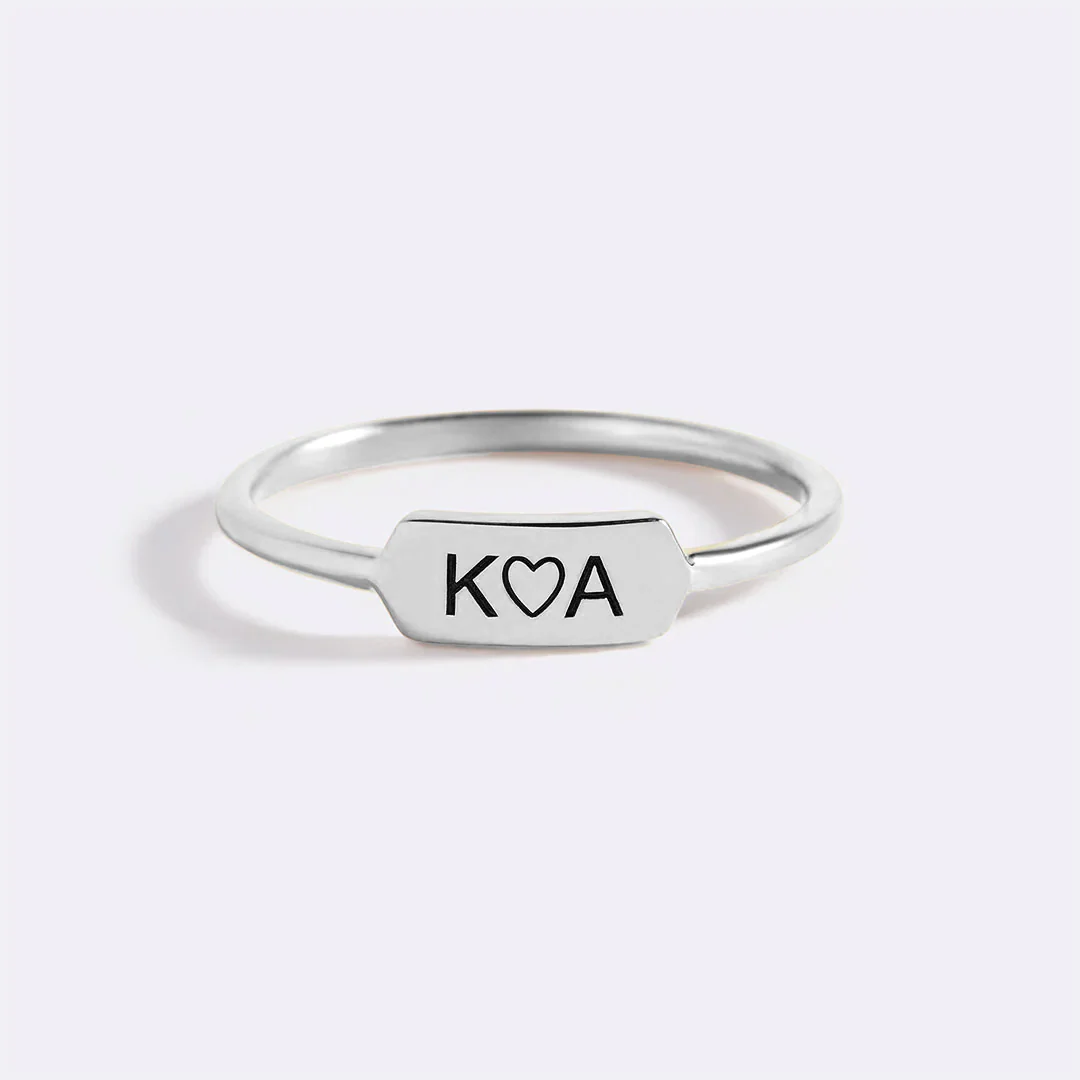 Personalized Mini Bar Ring