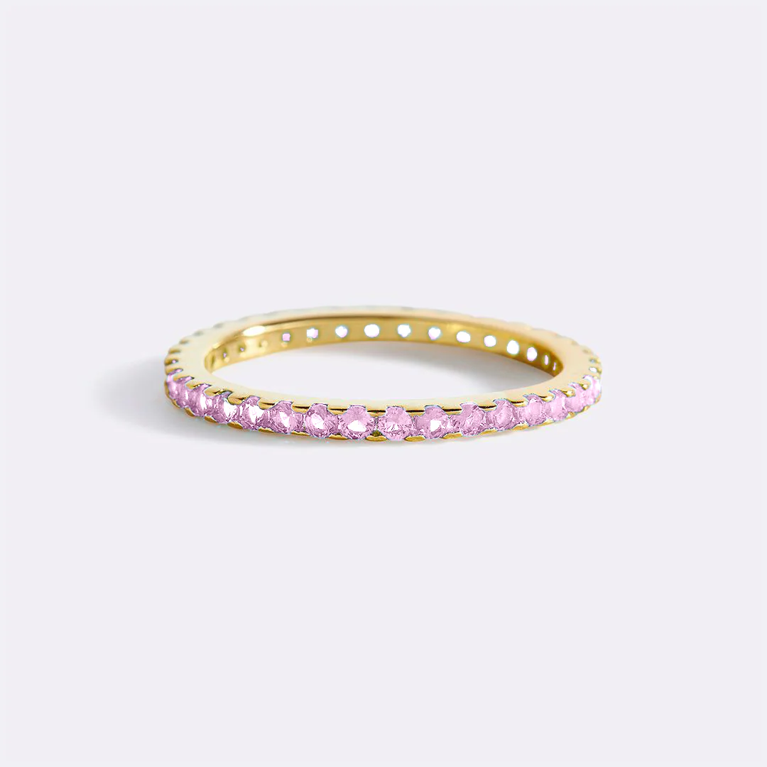 October Birthstone Eternity Stacking Ring