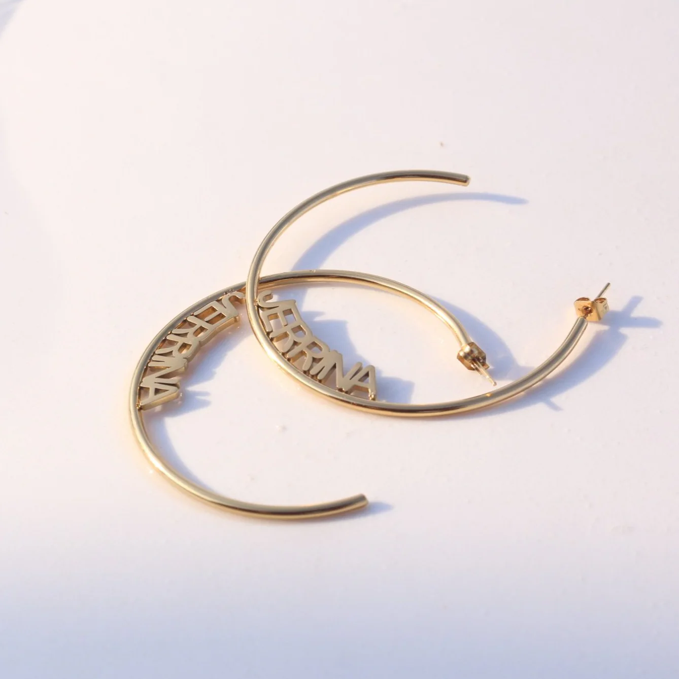 Personalized Name Hoop Earrings