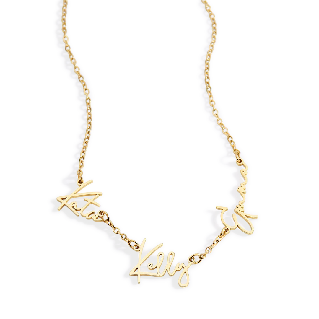 Monroe Triple Name Necklace