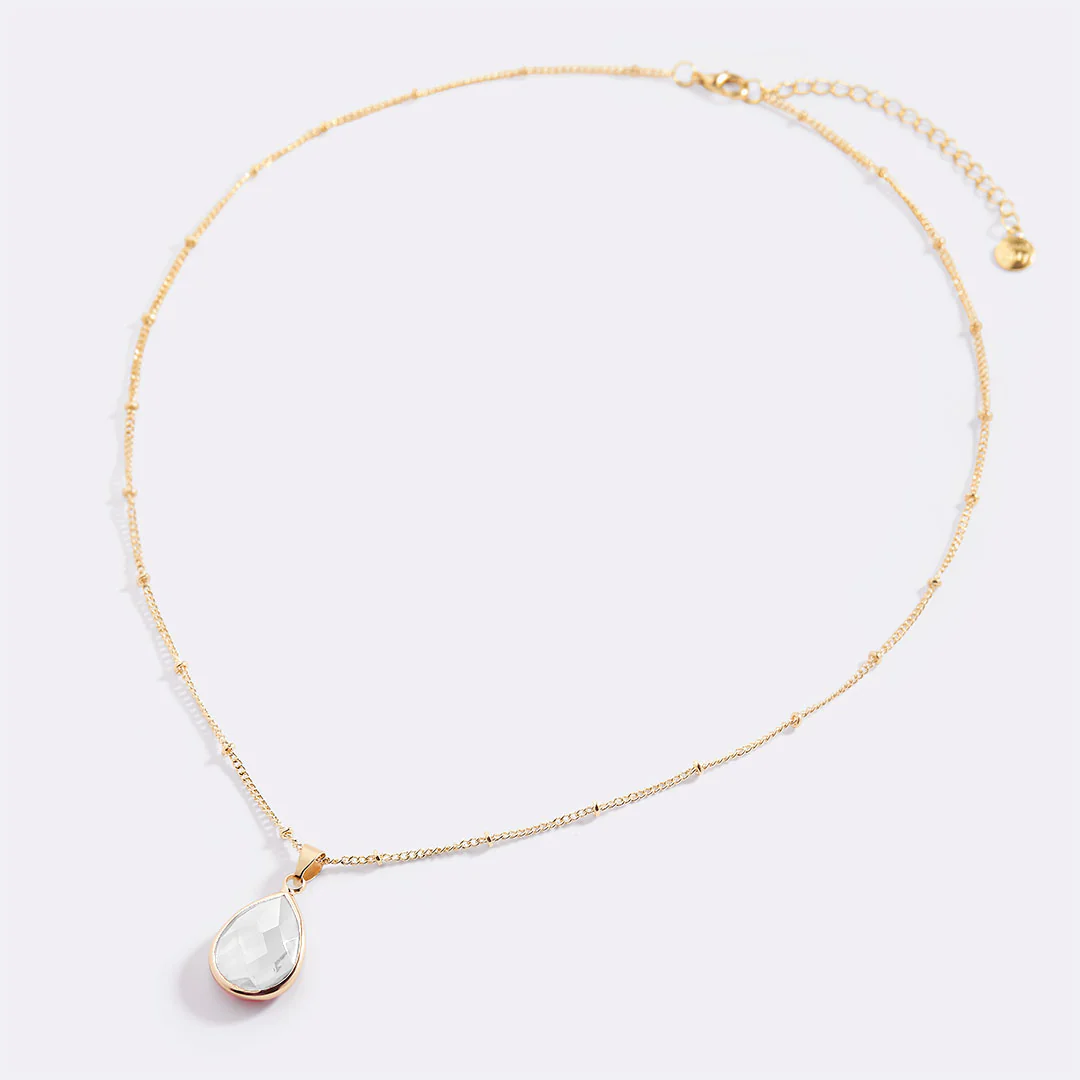 Birthstone Drop Pendant Necklace