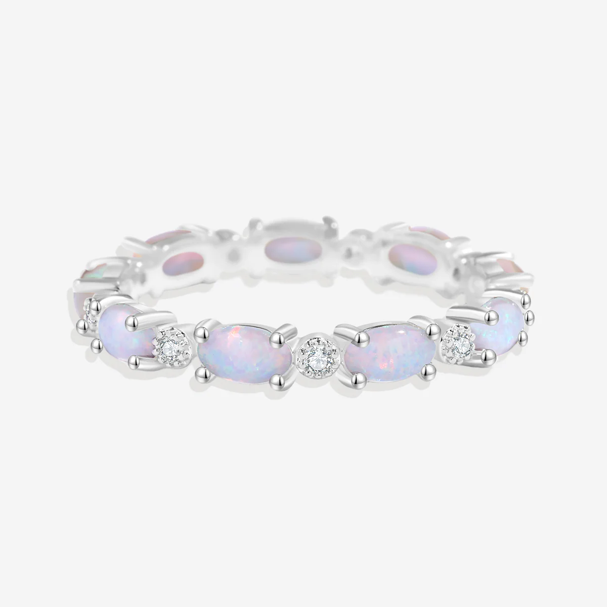 Eternity Fire Opal Ring