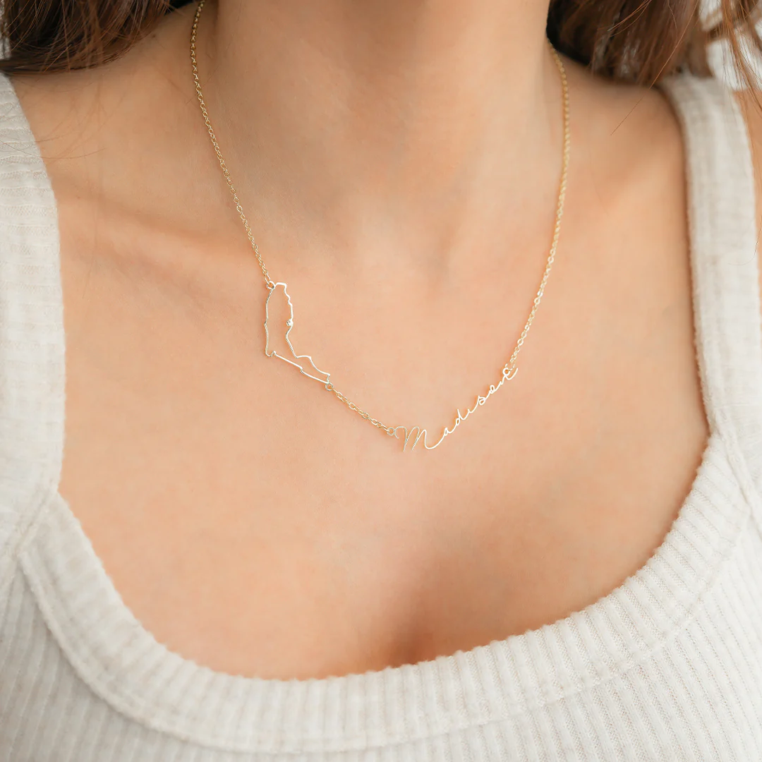 State Pride Name Necklace