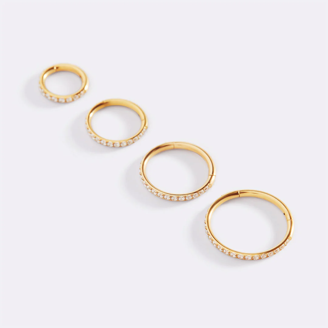 Eternity Crystal Cartilage Hoop Earrings | 16g
