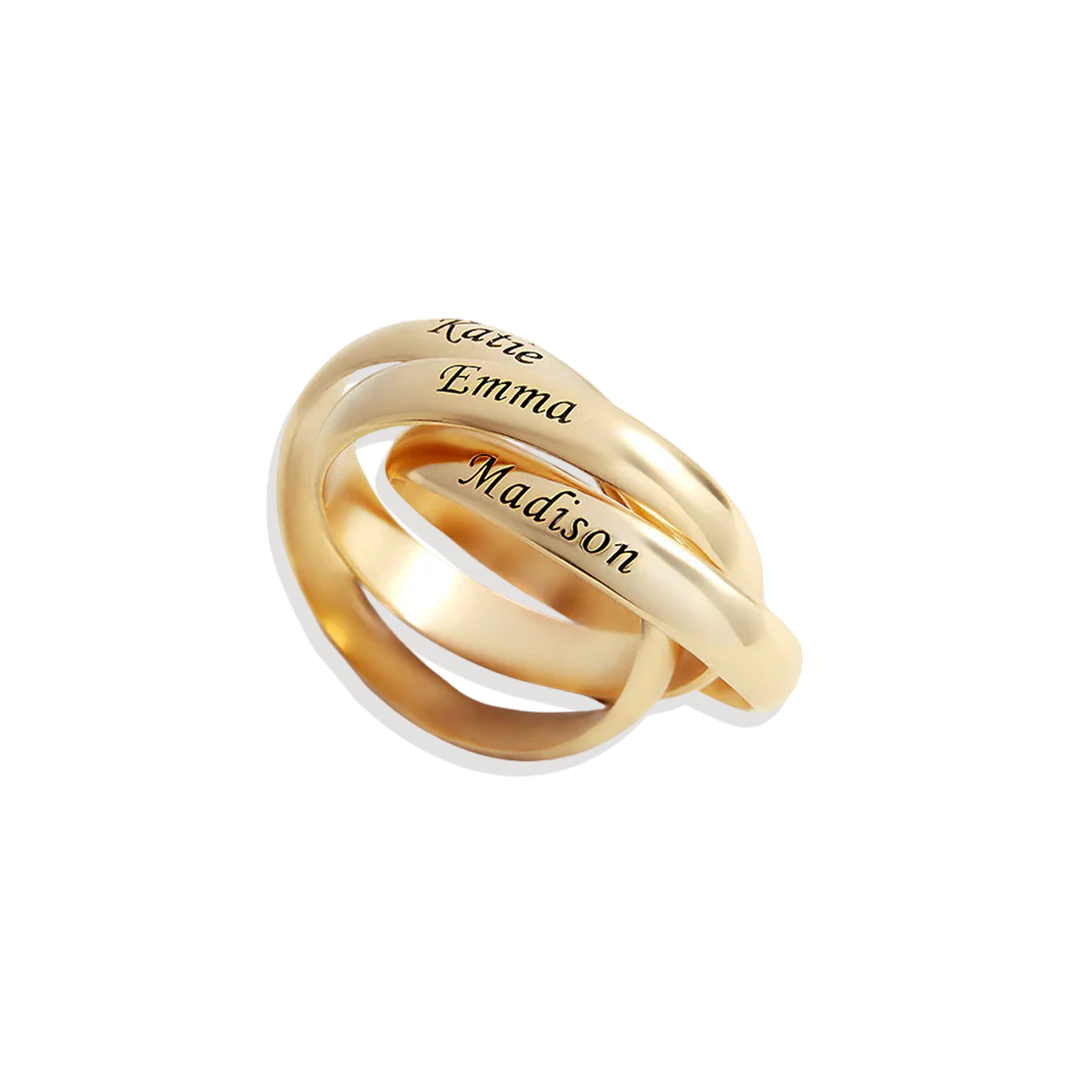 Interlocking Engraved Ring