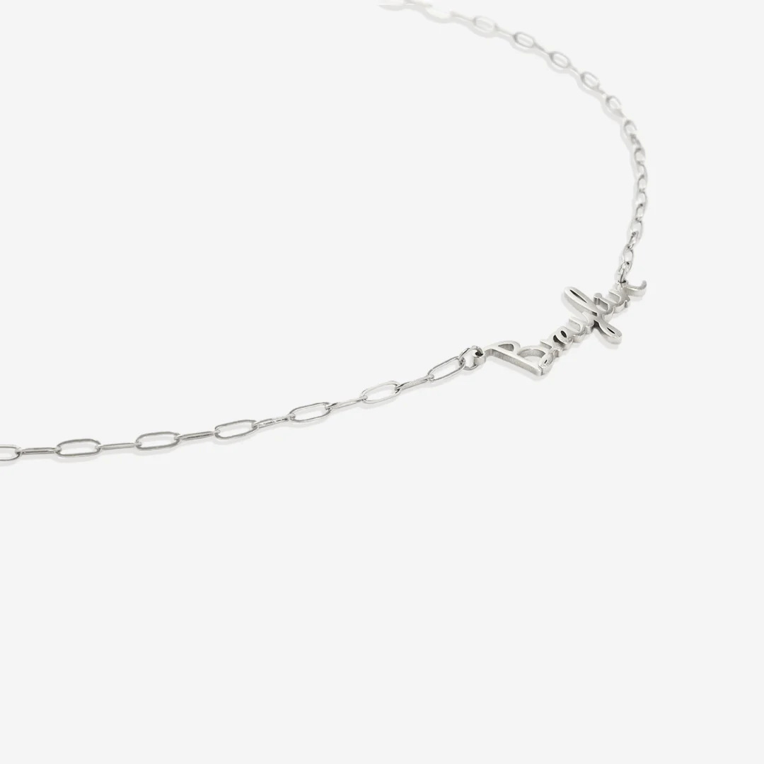 Fairy Name Necklace with Box Chain