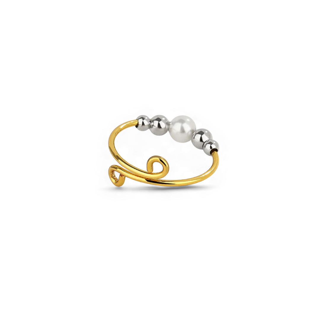 Dainty Adjustable Opal Fidget Ring