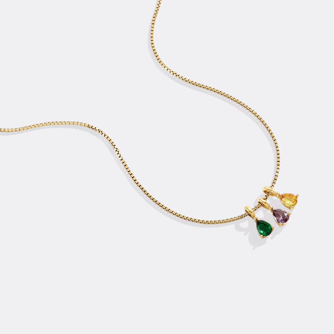 Personalized Multi-Birthstone Necklace
