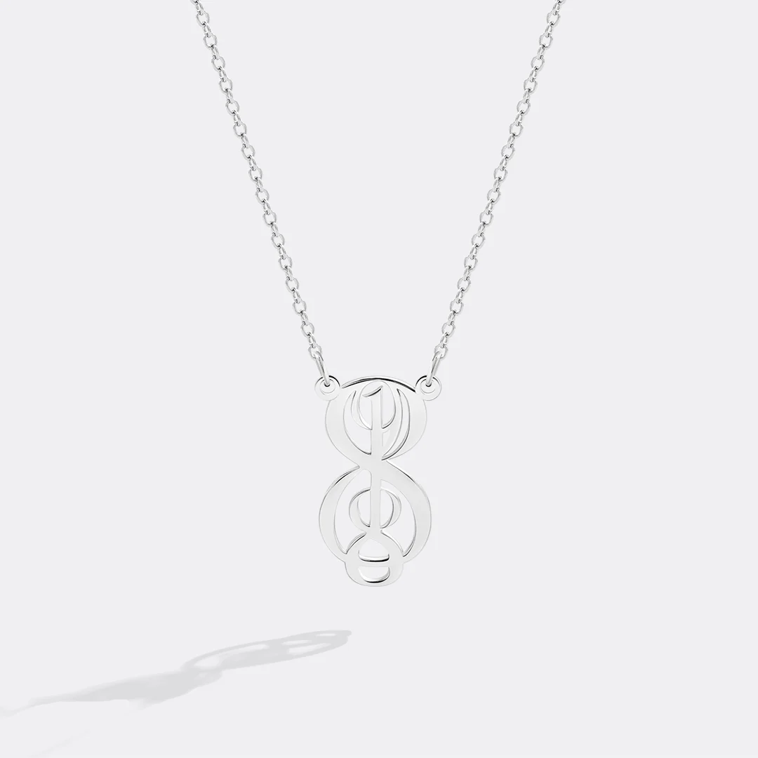 Minimalist Monogram Number Necklace