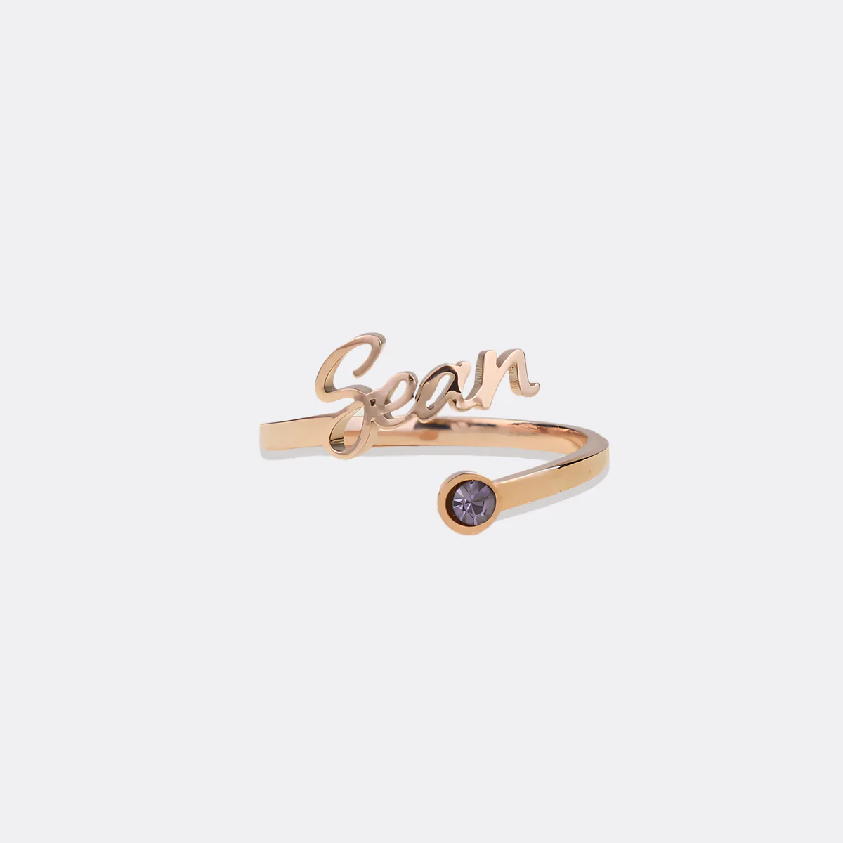 Custom Name Birthstone Ring