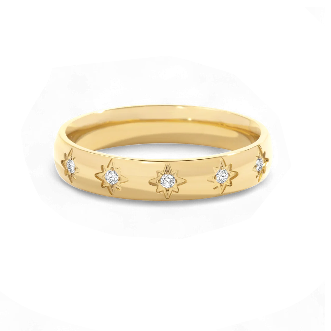 Star Set Stacking Ring