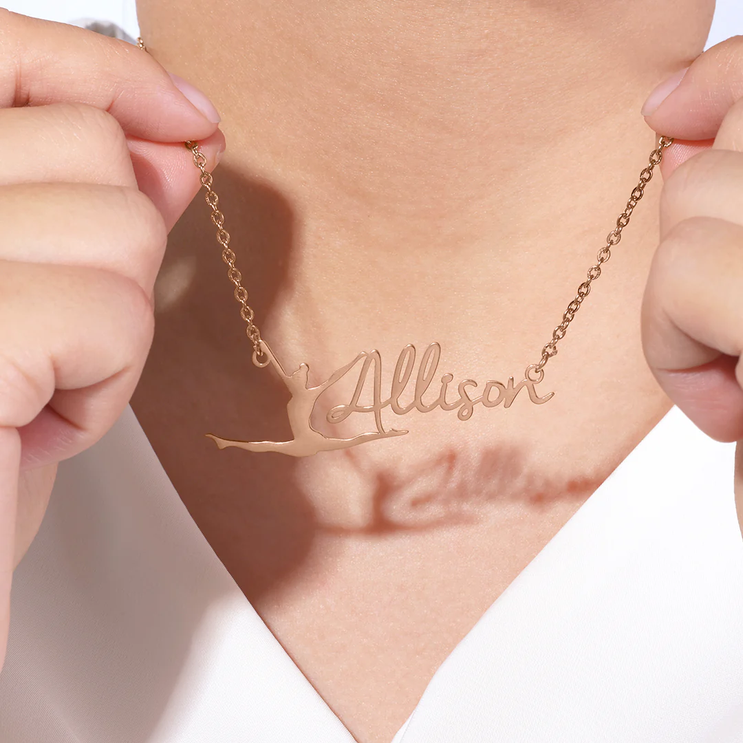 Custom Gymnast Name Pendant