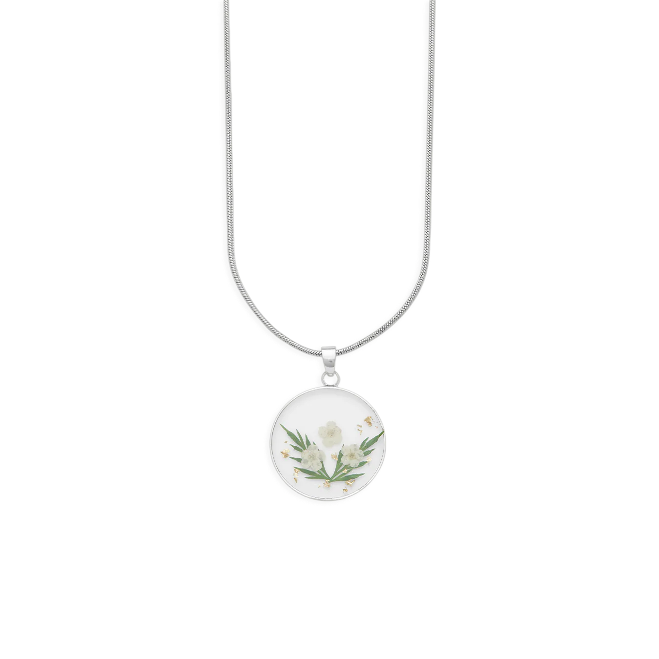 Pressed Birth Flower Necklace