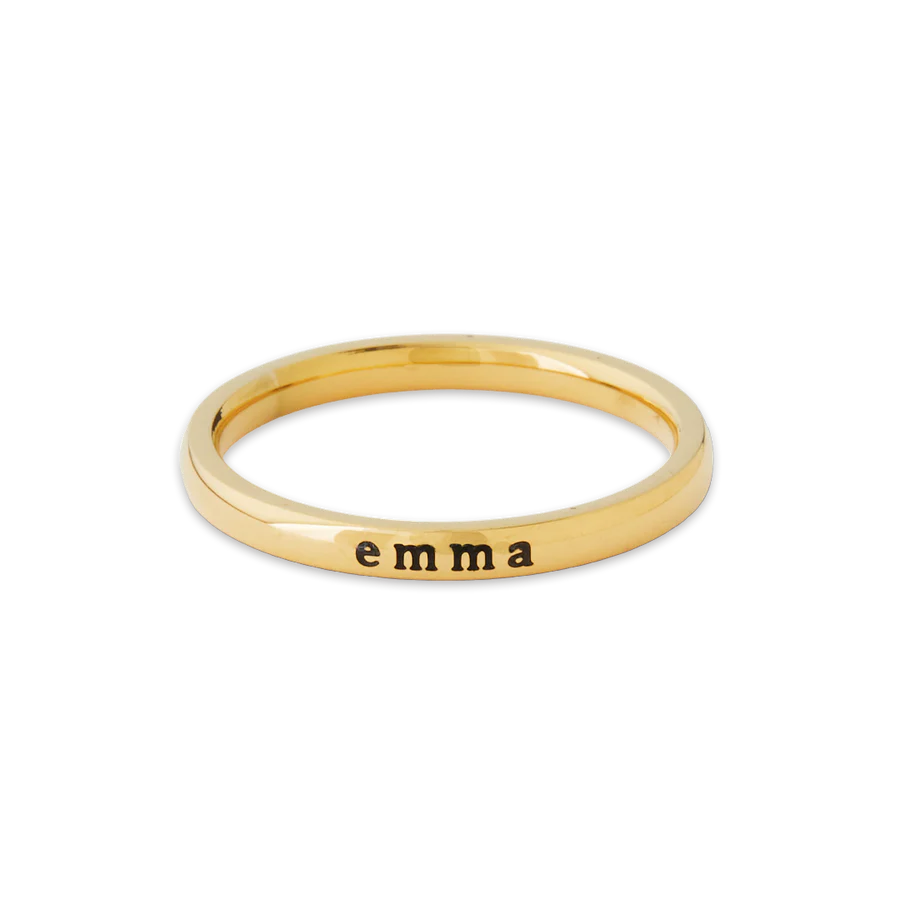 Tiny Stackable Name Ring