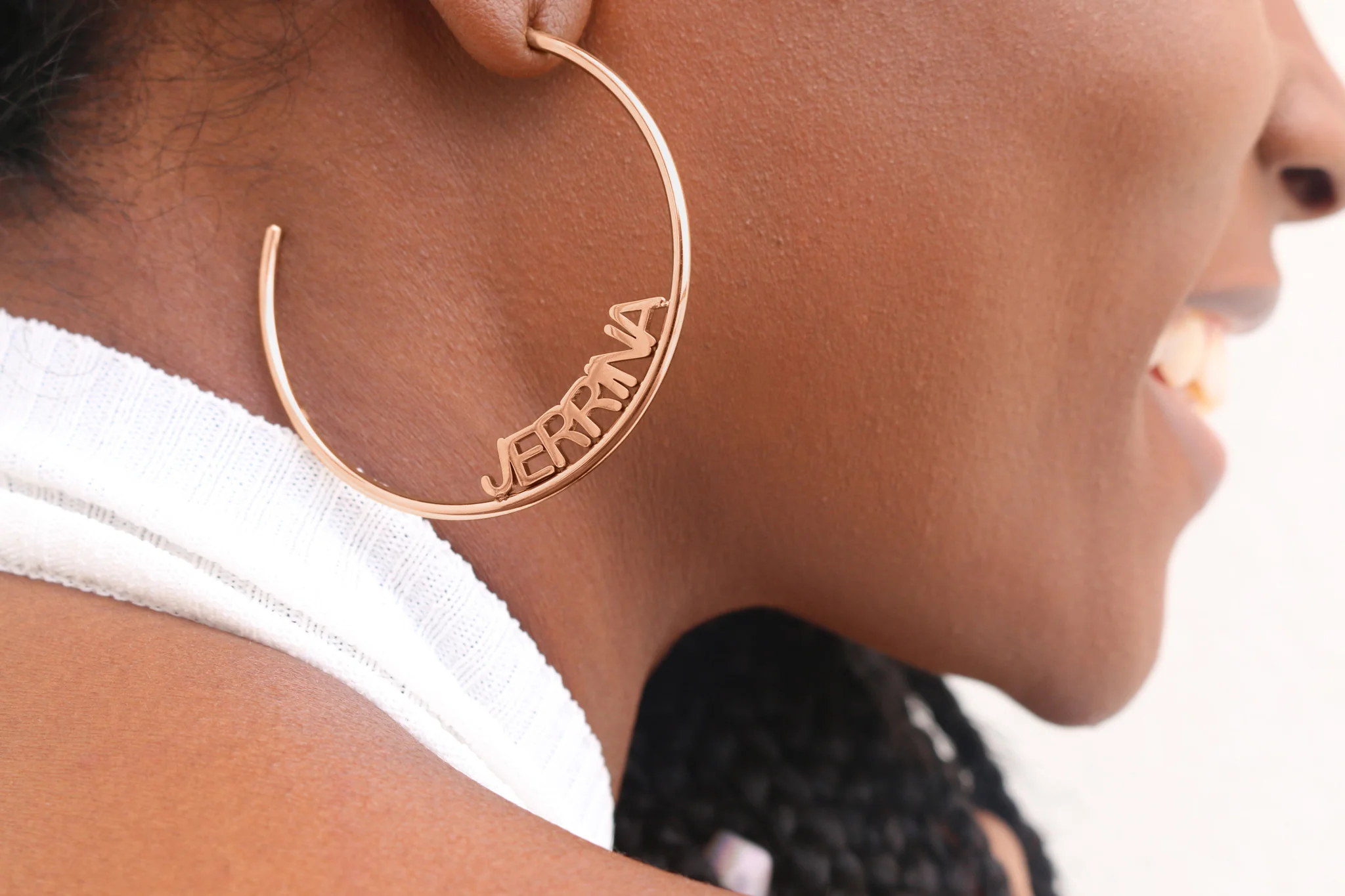 Personalized Name Hoop Earrings
