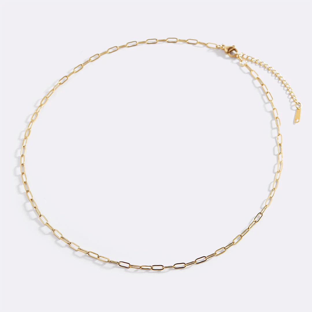 Thin Paperclip Necklace