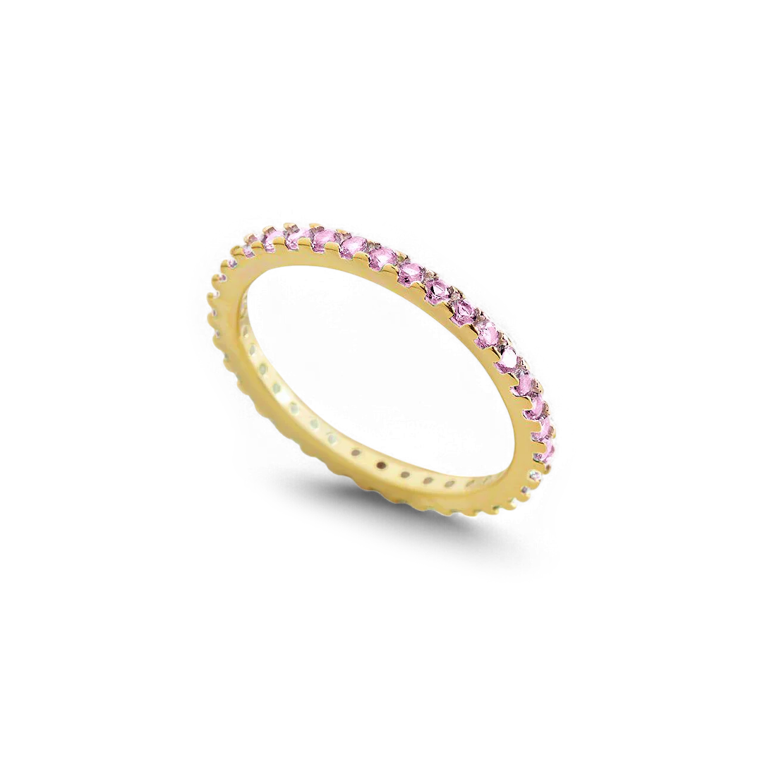 October Birthstone Eternity Stacking Ring