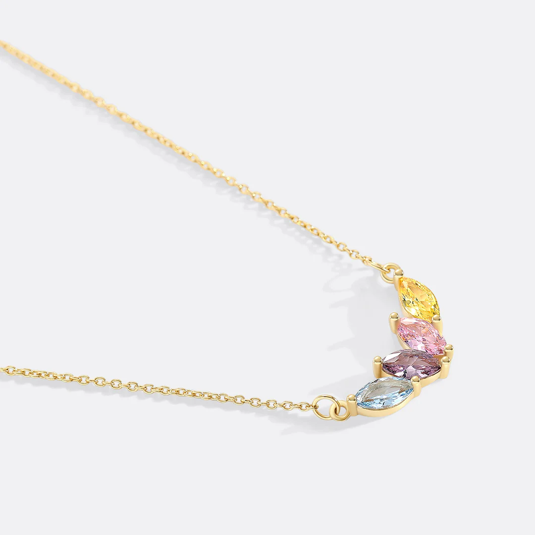 Elegant Family Birthstone Necklace
