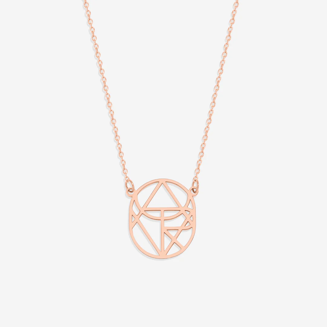 Circular Minimalist Monogram Name Necklace