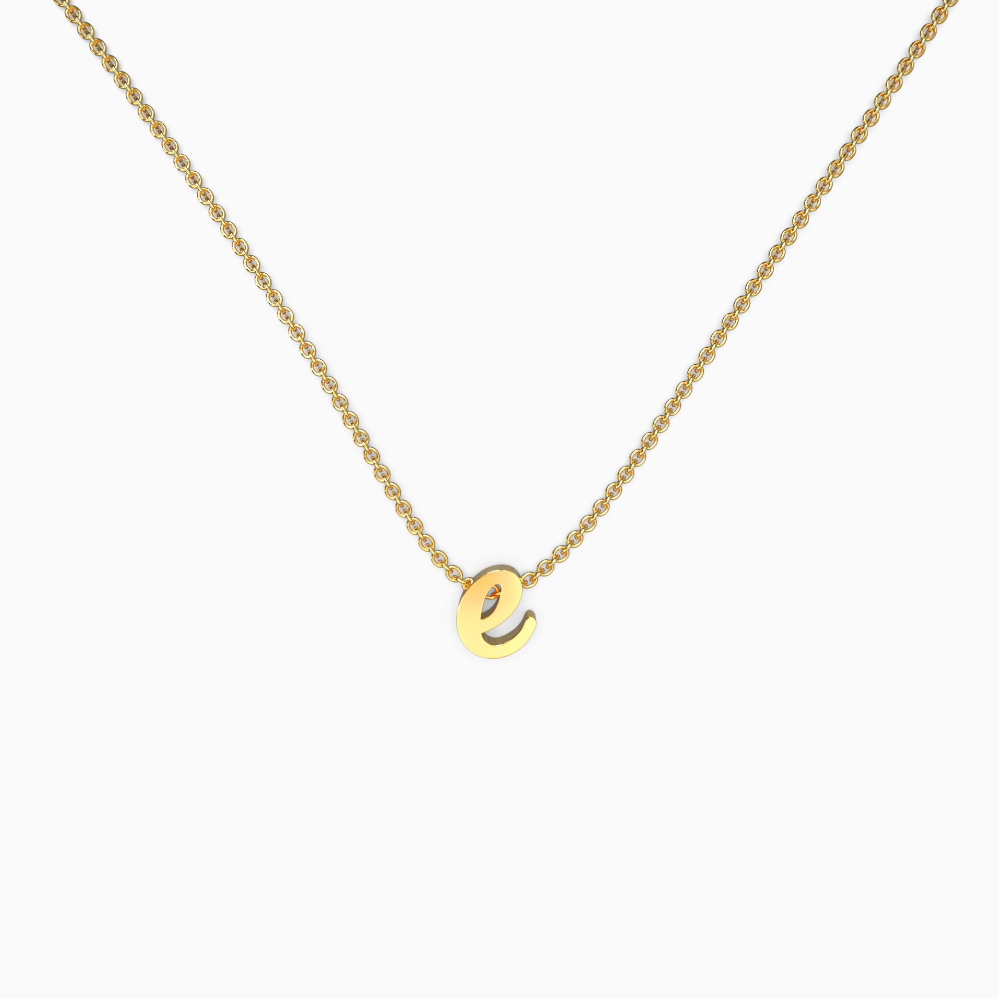 Tiny Script Initial Necklace