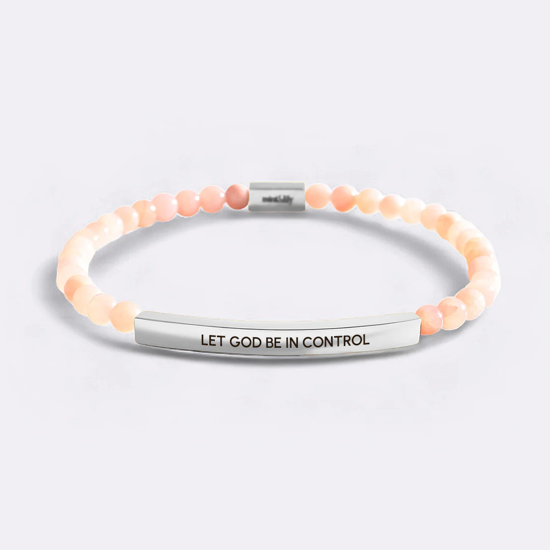 Let God Be In Control Beaded Inspire Bracelet