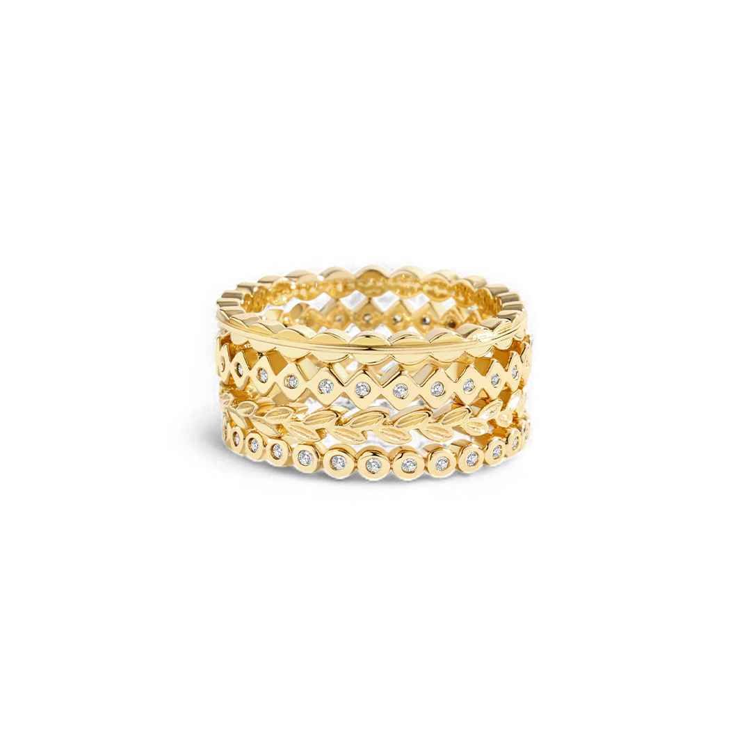 Dainty Gold Mini Ring Set