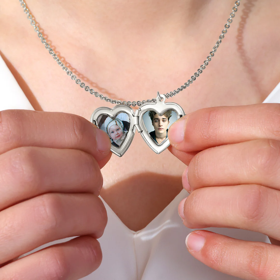 Personalized Heart Locket Necklace