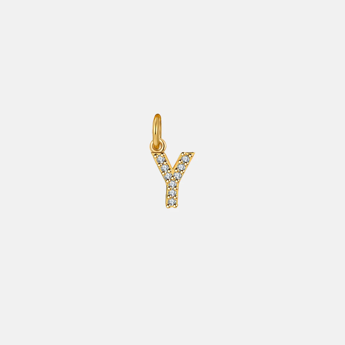 Dainty Pave Initial Charm