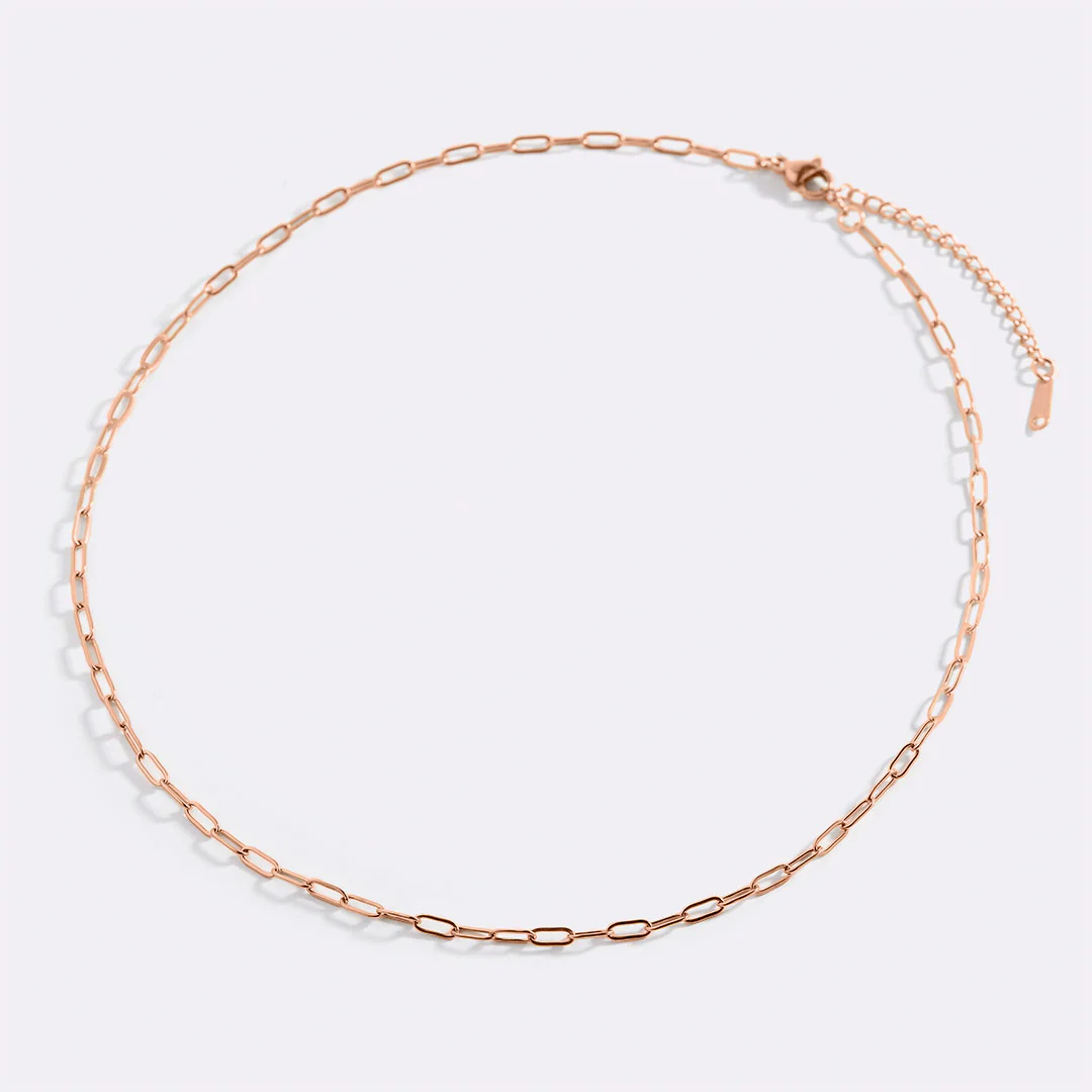 Thin Paperclip Necklace