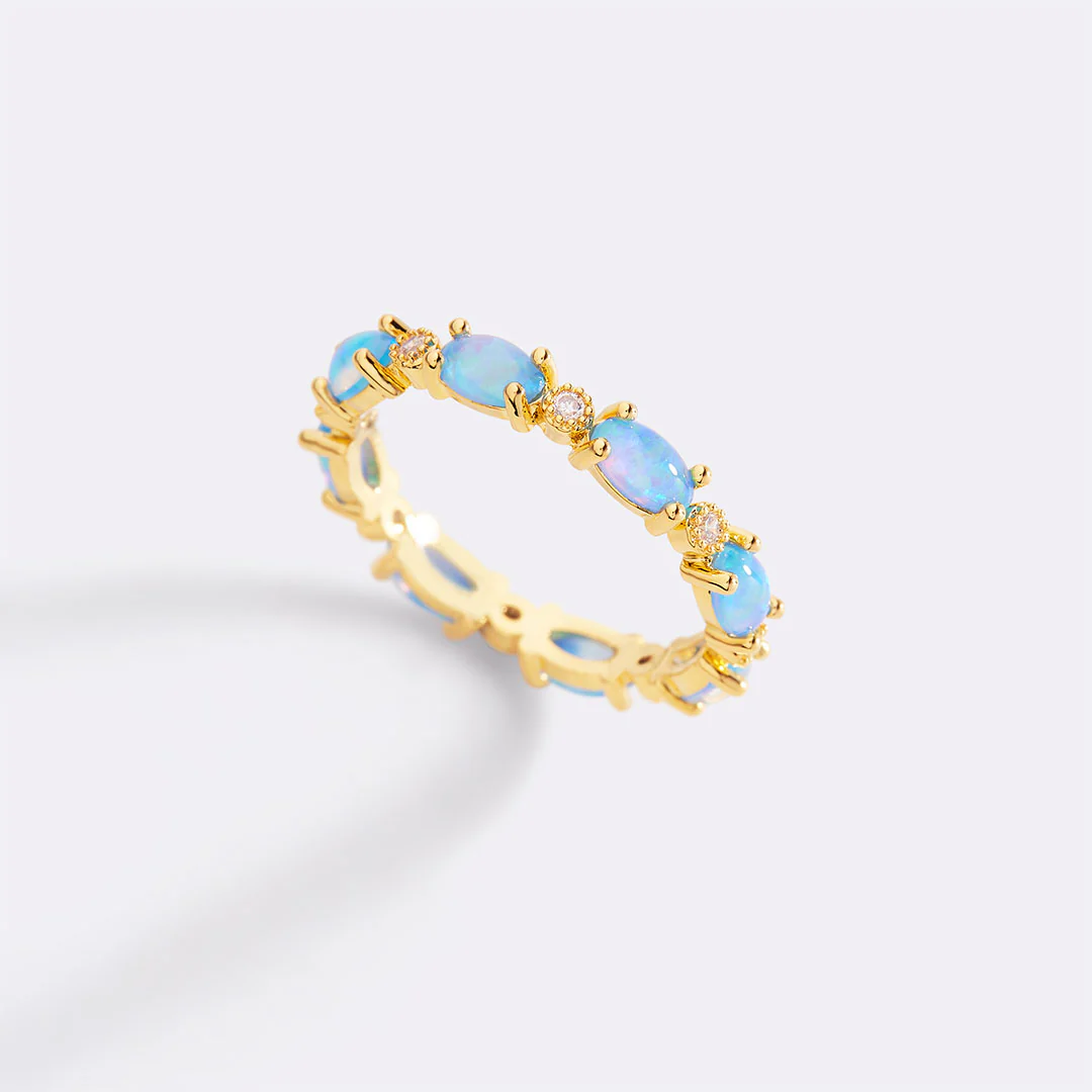 Eternity Fire Opal Ring