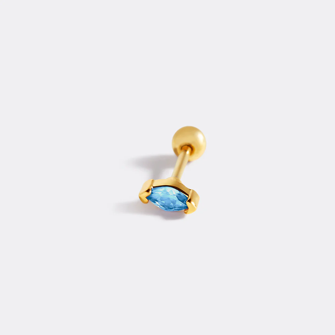Marquis Gemstone Sleeper Stud Earrings