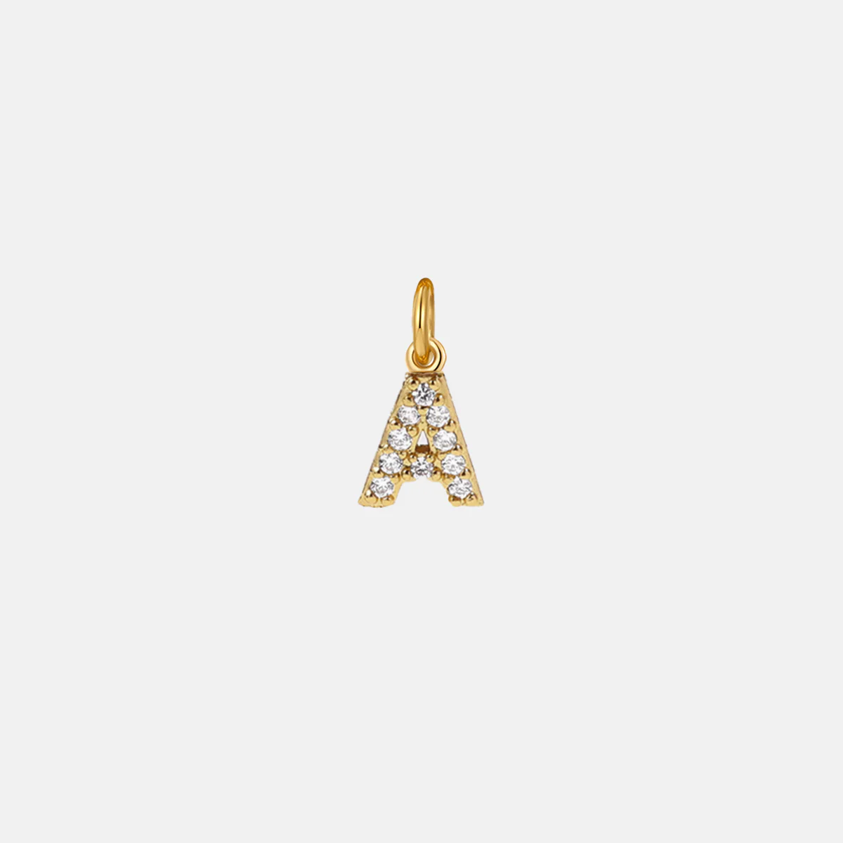 Dainty Pave Initial Charm