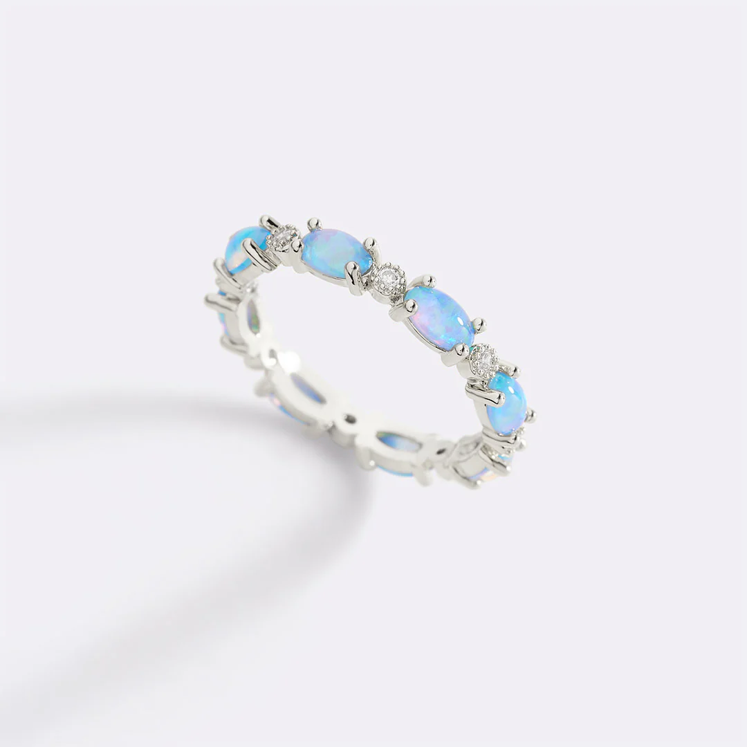 Eternity Fire Opal Ring