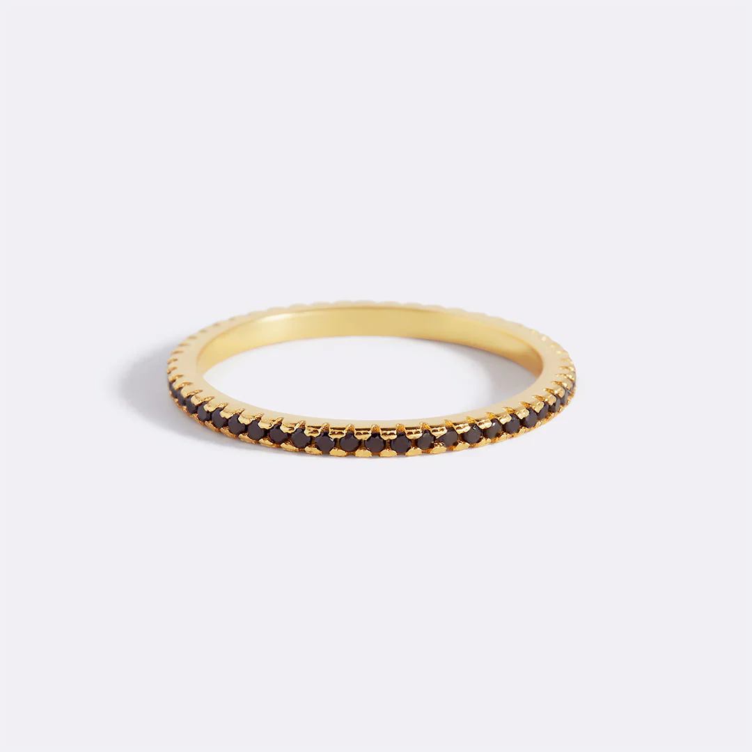 Black Diamond Eternity Stacking Ring