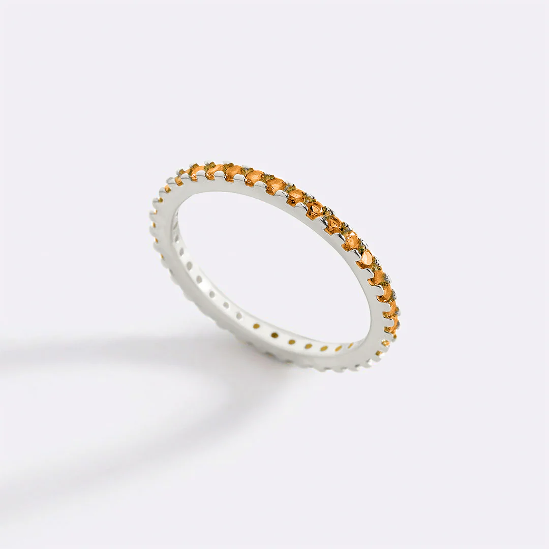 November Birthstone Eternity Stacking Ring