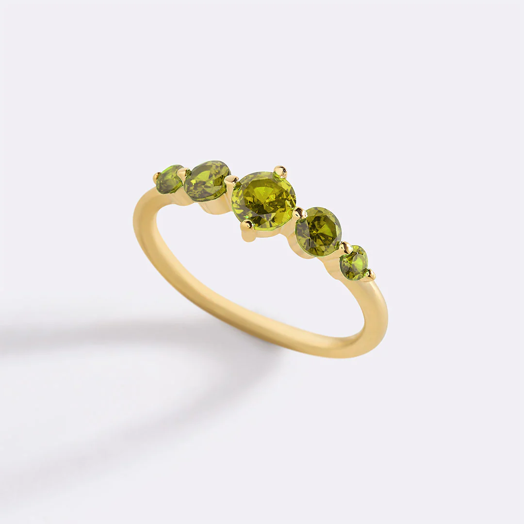 Five Stone Statement Birthstone Ring