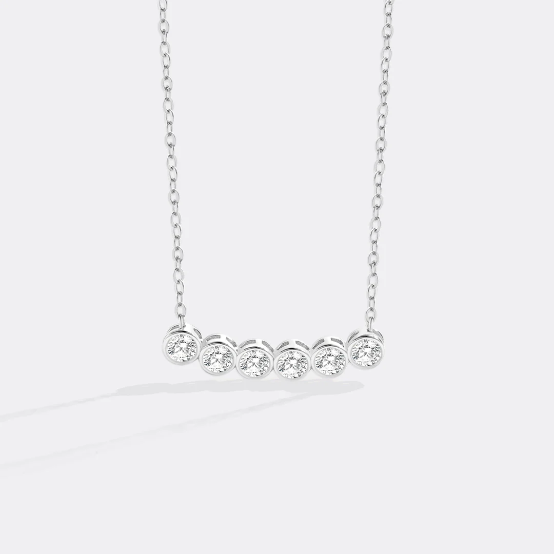 Classic Bezel-Set Diamond Necklace