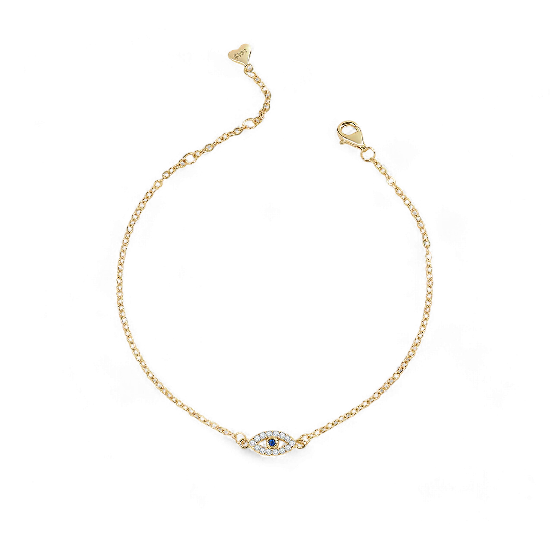 Dainty Evil Eye Charm Bracelet