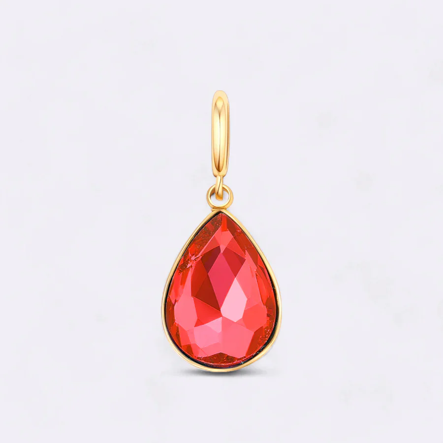 Teardrop Birthstone Charm