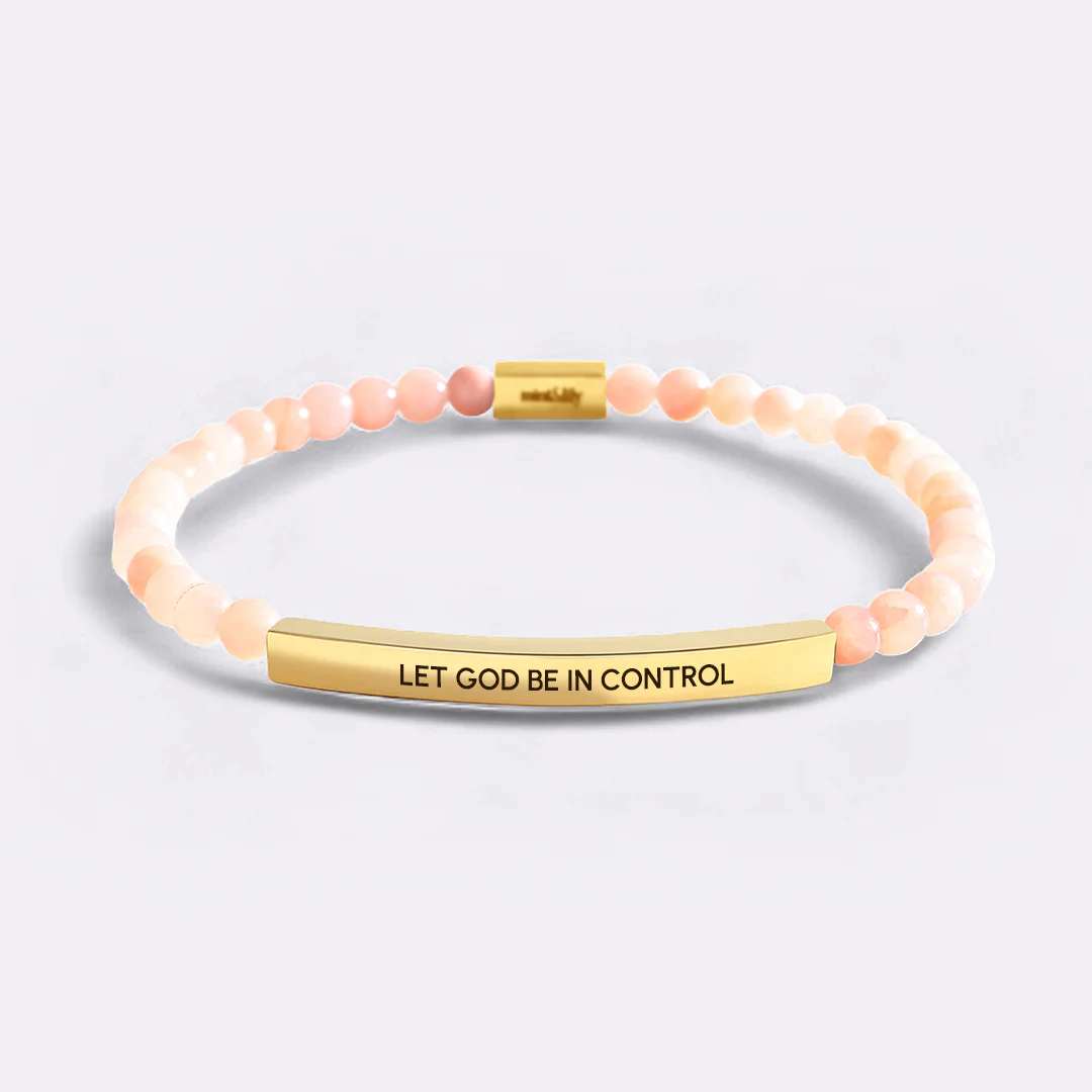Let God Be In Control Beaded Inspire Bracelet