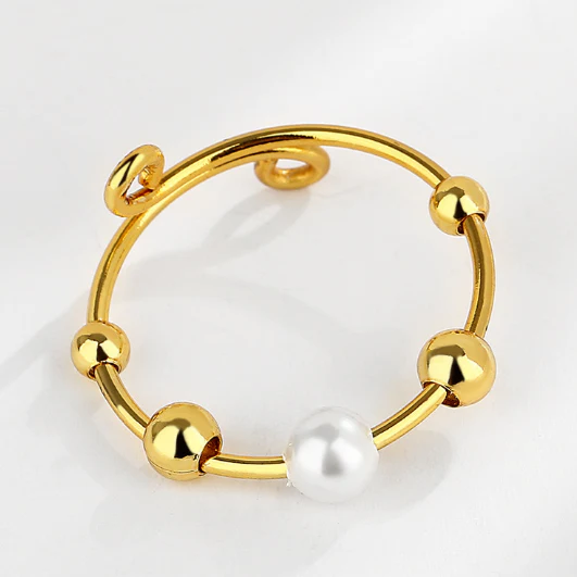 Dainty Adjustable Opal Fidget Ring