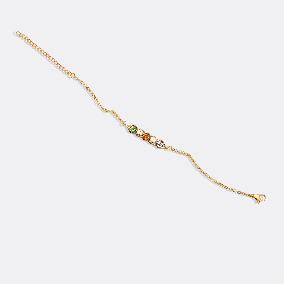 Peas in a Pod Birthstone Bracelet