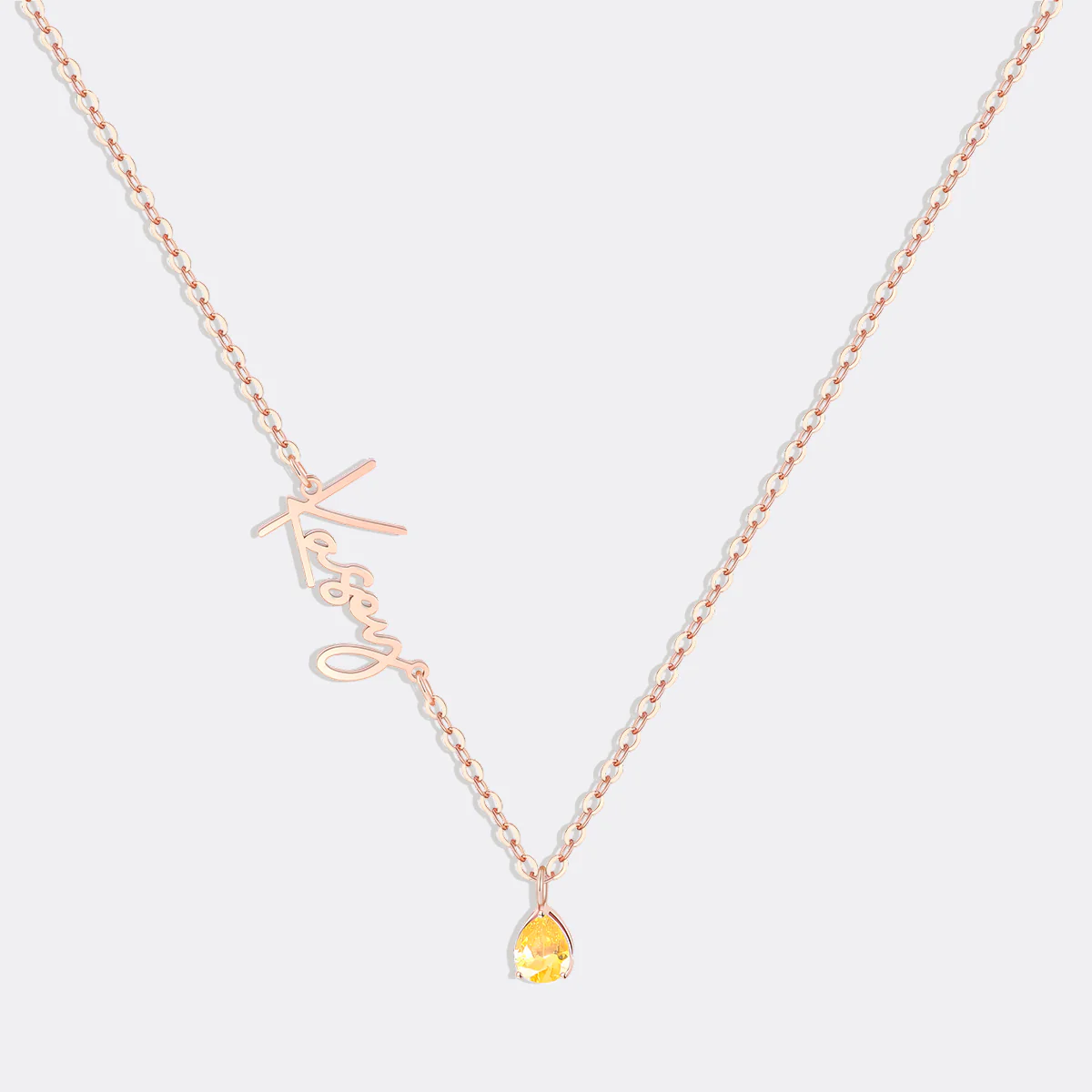 Handmade Birthstone Name Necklace