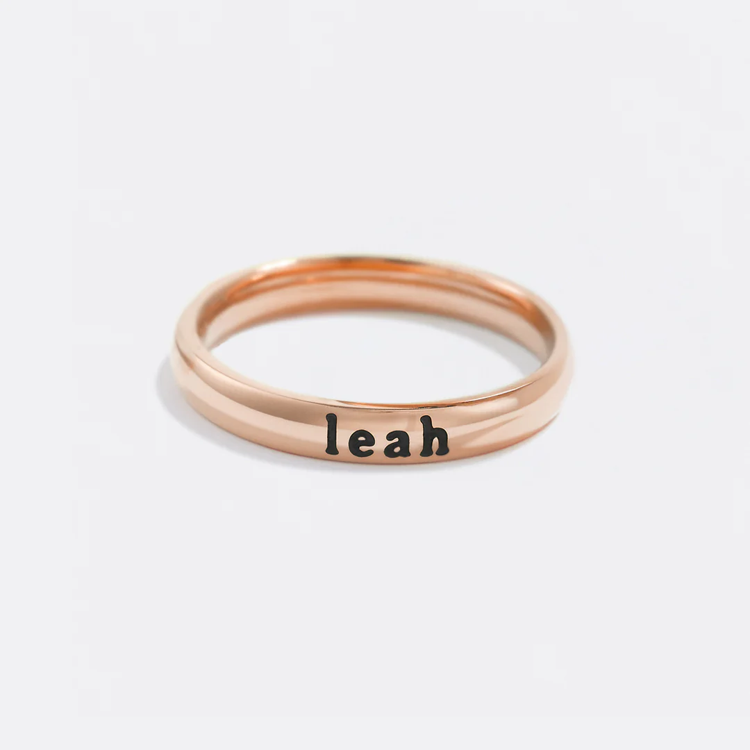 Tiny Stackable Name Ring