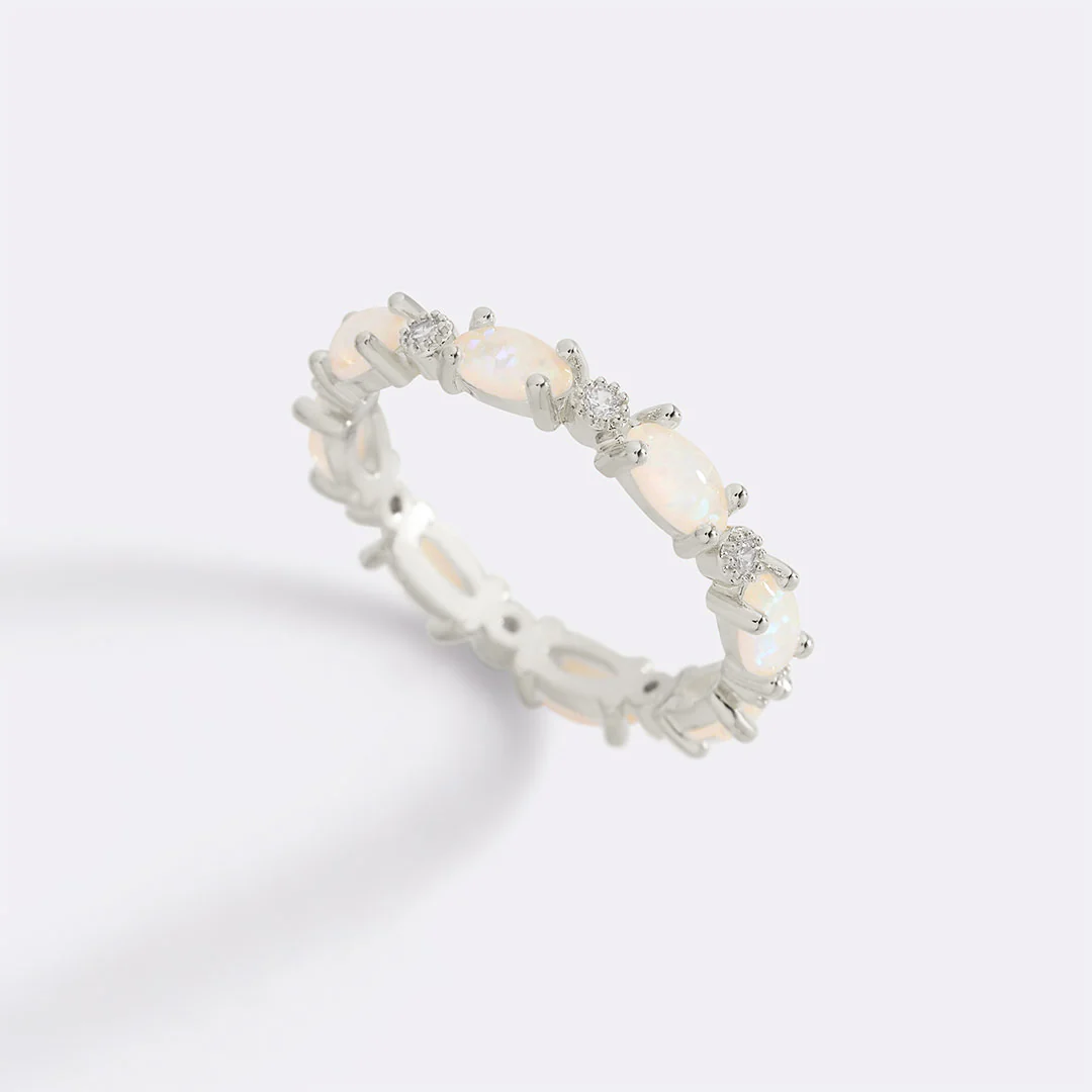 Eternity Fire Opal Ring