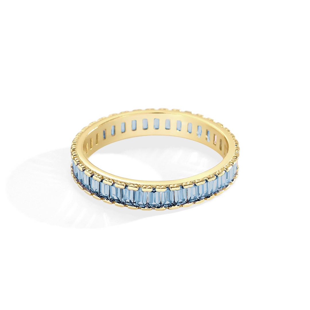 Baguette Birthstone Eternity Band