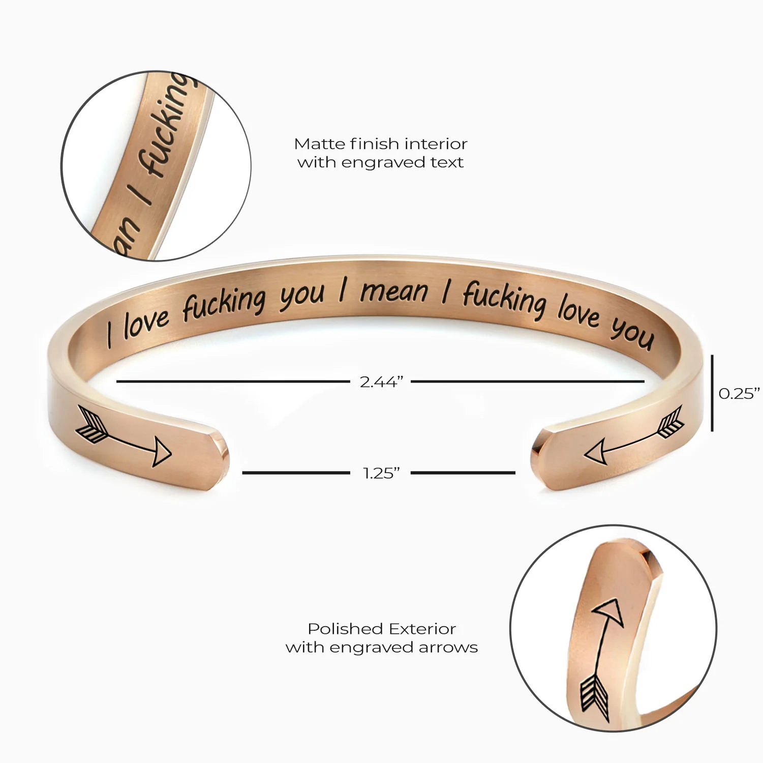 I Love Fucking You I Mean I Fucking Love you Cuff Bracelet