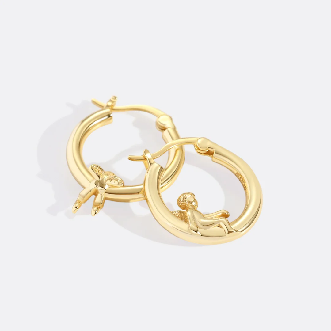 Cherub Gold Hoops